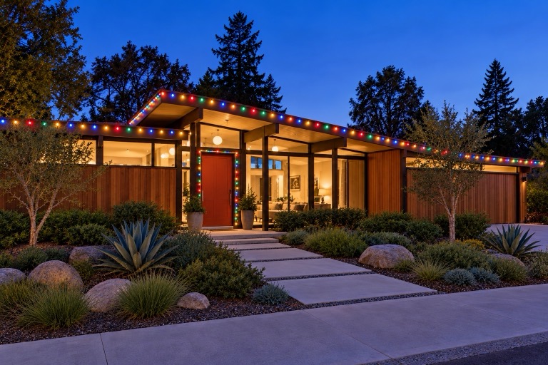 AI-generated Christmas lighting design inspiration